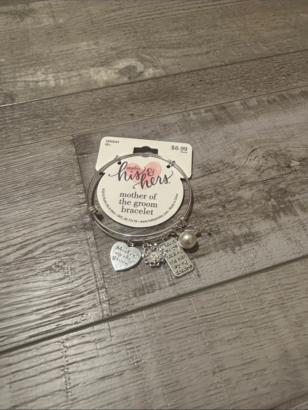 Studio His & Hers Silver "Mother of the Groom" Charm Bracelet